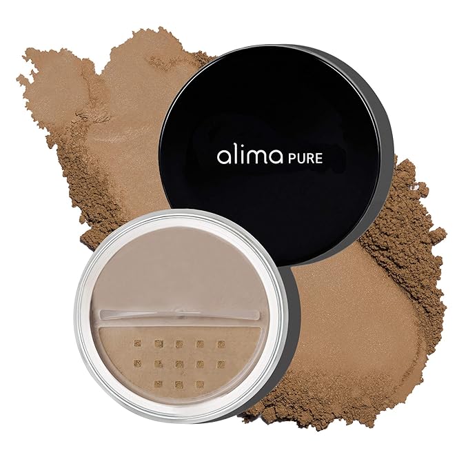 Alima Pure Matte Foundation Loose Mineral Powder Foundation Makeup, Loose Powder Makeup Oil Free Talc Free Powder, Natural Makeup Mineral Foundation Full Coverage Natural Foundation Powder .15 oz/4.5g-VivaGrace Women