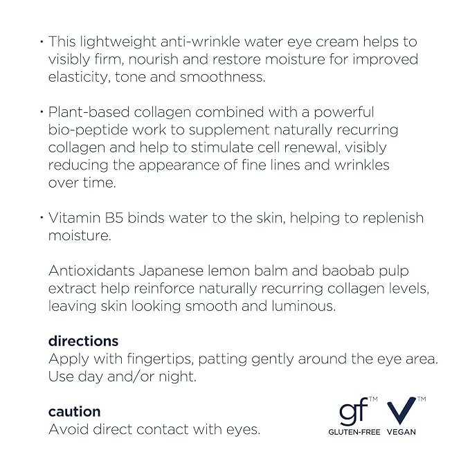 M-61 Hydraboost Collagen+Peptide Water Eye Cream - Age-defying vegan collagen and peptide water eye cream with vitamin B5 & baobab pulp extract.-VivaGrace Women