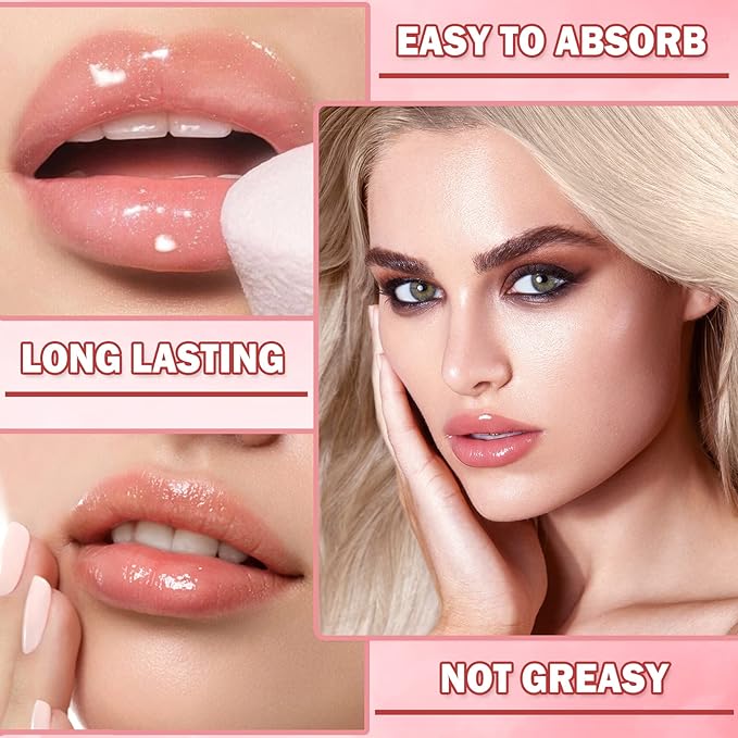 2PCS Bee Lip Balm Honey Pot,Honey Lip Balm With Honey Spoon,Honey Lip Mask Moisturizing Hydrating Prevents Dry and Chapped Lips,Lip Exfoliating Bee Lip Balm（Honey+Strawberry）-VivaGrace Women