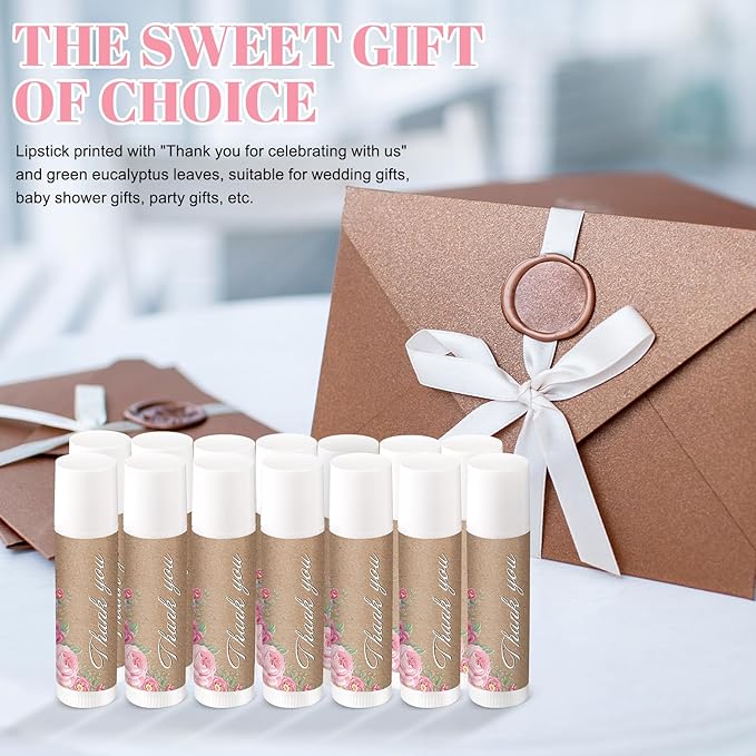 Demissle Jasmine Moisturizing Lip Balm, 40 Pcs Bulk - Thank You for Celebrating with Us, Wedding Favors, Bridal Showers-VivaGrace Women