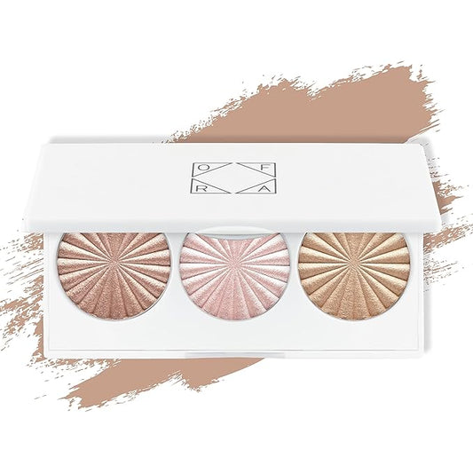 Ofra Cosmetics Rodeo Drive Highlighter - Champagne Highlighter Makeup Palette for Cheeks, Nose, Eyes - Liquid to Baked Powder, Highly-Pigmented, Vegan Formula - Buttery Smooth, Long-Lasting - 10g-VivaGrace Women