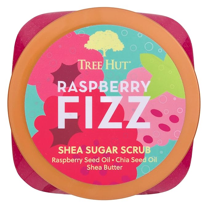 Tree Hut Raspberry Fizz Shea Sugar Scrub | Exfoliating Body Scrub Removes Dead, Dry Skin for a Soft & Hydrated Feel | Nourishing Essential Body Care | 18 fl oz.-VivaGrace Women