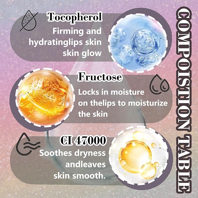 Nourishing Smooth Lip Scrub,Soft Long Lasting Moisturizing Lip Scrubber Exfoliator for Men & Women,Gentle Non-Greasy Sugar Scrub Lip Cares Moisturizer-VivaGrace Women