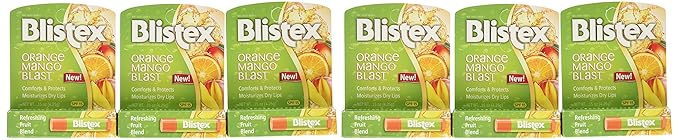 Blistex Lip Protectant SPF 15 Orange Mango Blast.15 oz (Pack of 6)-VivaGrace Women