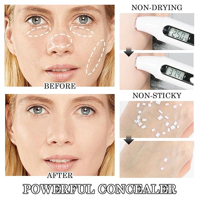6 Colors Correcting Concealer Cream Contour Palette,Long Lasting Concealer Cream Makeup Palettes with Concealer Brush,Multi-purpose Contouring Liquid Foundation Makeup Kit-VivaGrace Women