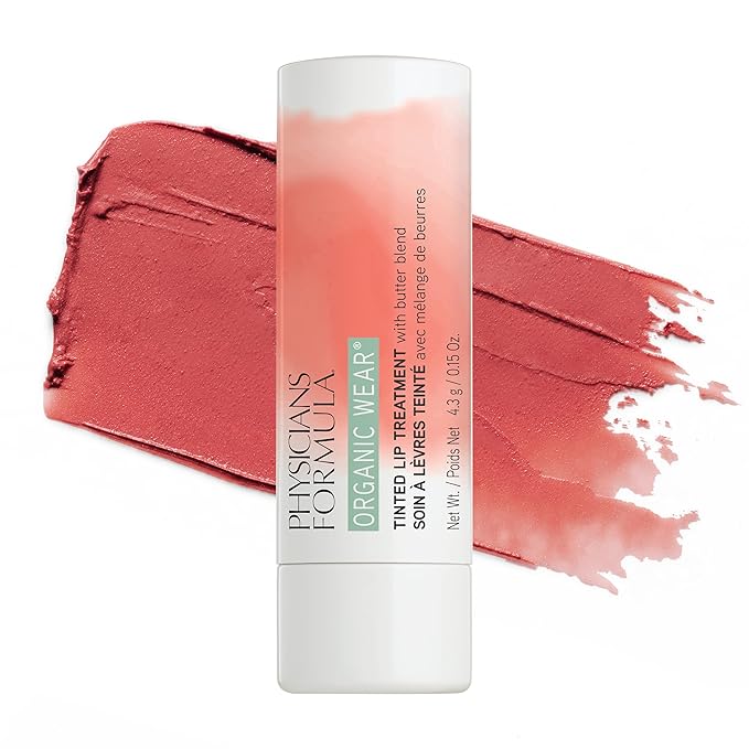 Physicians Formula Organic Wear All Natural Tinted Lip Balm Treatment, Red Love Bite | Dermatologist Tested, Clinicially Tested-VivaGrace Women