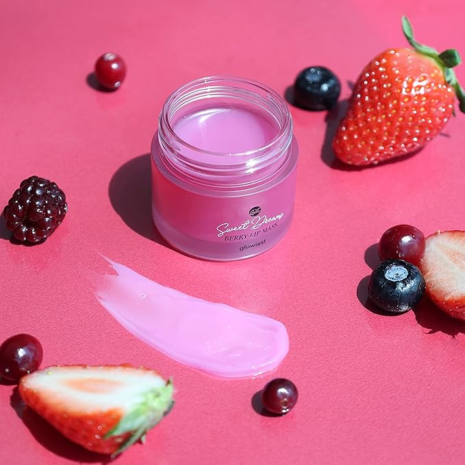 Sweet Dreams Lip Mask: Nourishing, Plumping and Hydrating Lip Balm | Ecofriendly Lip Sleeping Mask | Hyaluronic Acids + Vitamin C + Shea Butter + Antioxidants | Berry - 0.7 oz.-VivaGrace Women