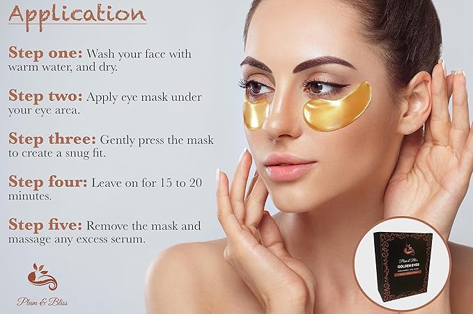 Rejuvenating Under Eye Masks, 20 Pairs, Reduces Fine Lines, Wrinkles, Dark Circles, Puffiness-VivaGrace Women