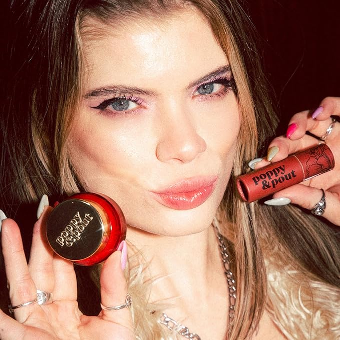 Poppy & Pout Cinnamint Jumbo Lip Balm | All Natural Lip Balms & Moisturizers | Hydrates with Beeswax, Vitamin E, Organic Coconut Oil | Cruelty-Free | Lip Balm in Recyclable Cardboard Tube-VivaGrace Women