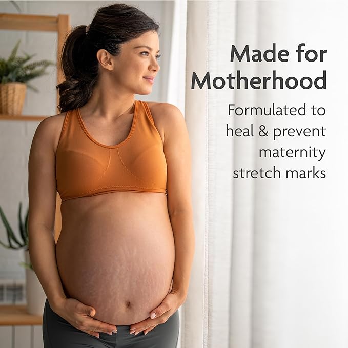 TriLASTIN Belly Oil (3.4oz), Stretch Mark Oil, Belly Oil for Pregnant Women, Serum for Scars and Stretchmarks, Body Oil, Paraben-Free and Hypoallergenic-VivaGrace Women