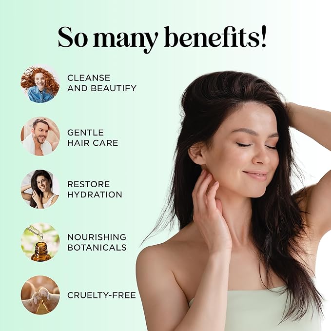 Shampoo and Conditioner for Oily Hair and Scalp - Sulfate and Paraben Free Shampoo and Conditioner Set for Oily Hair Care with Deep Cleansing Tea Tree Oil - Color Safe & Cruelty Free (8 Fl Oz)-VivaGrace Women