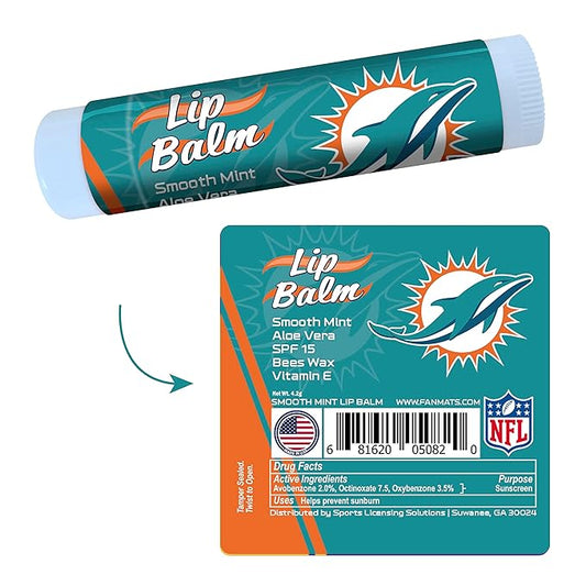 FANMATS 34698 Miami Dolphins Smooth Mint SPF 15 Lip Balm-VivaGrace Women