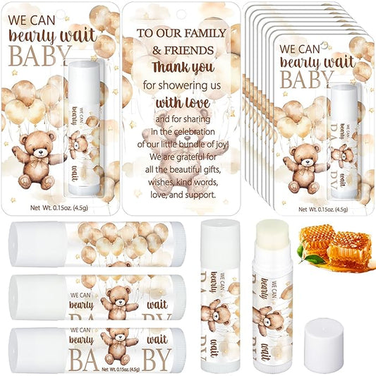30 Pack Bear Baby Shower Party Gifts Favors Gifts Bulk Lip Balms for Guests Woman Man Entertainment Neutral Gender Reveal Favors Baby Shower Prizes Souvenirs Baby Gift Bags Stuffers-VivaGrace Women