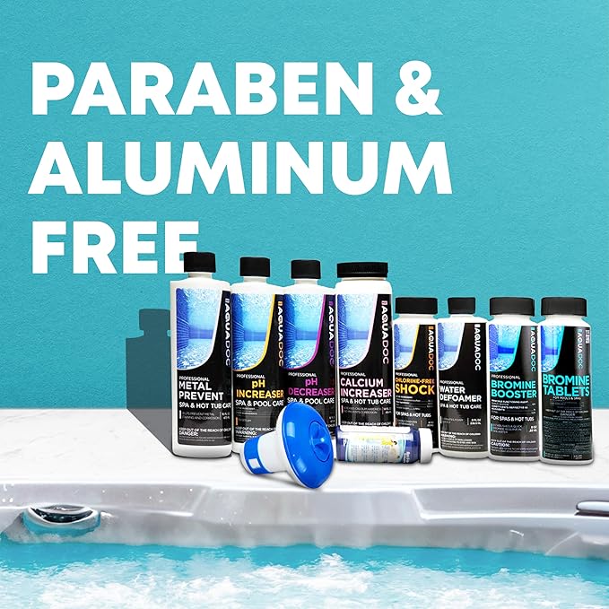 Aquadoc Bromine Hot Tub Starter Kit for Spas, Complete Spa Maintenance Kit with Bromine Tablets & Complete Hot Tub Chemicals Starter Kit (Bromine Hot Tub Starter Kit)-VivaGrace Women