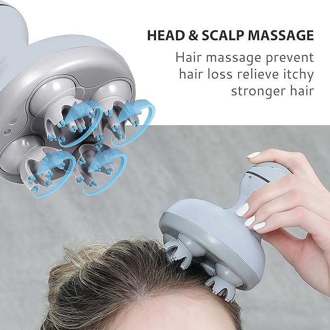 COMFIER Electric Scalp Massager Hair Growth,Handheld Head Massager for Headaches,84 Massage Nodes,Hair Massager,Deep Kneading and Stress Relief,Head Scratcher,Ideal Gifts for Mom,Dad,Women,Men-VivaGrace Women