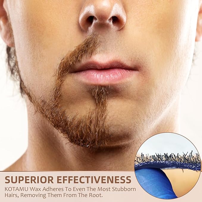 KOTAMU Waxing Kit for Women & Men, Wax Warmer for Hair Removal, Digital Wax Kit with Silicone Pot，Ideal for Face Eyebrow Arm Legs Armpit &Sensitive Skin, Cherry Waxing Machine for Home Salon Use-VivaGrace Women