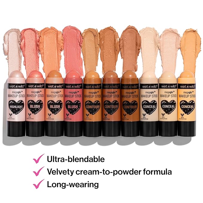 wet n wild MegaGlo Makeup Stick, Buildable Color, Versatile Use, Cruelty-Free & Vegan - Where's Walnut?-VivaGrace Women