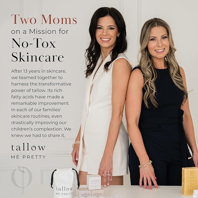 Peppermint Lip Balm, Ultra-Soothing, Deeply Hydrating Tallow Lip Balm with Grass Fed Beef Tallow, Beeswax, Jojoba Oil & More, Non Toxic Lip Care, Made in the USA, 0.15 Oz.-VivaGrace Women