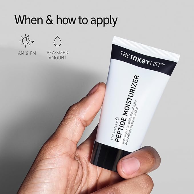 The INKEY List Peptide Moisturizer, Face Moisturizer for Dry Skin, Reduce Appearance of Fine Line & Wrinkles, Hydrate Skin, 1.69 fl oz-VivaGrace Women