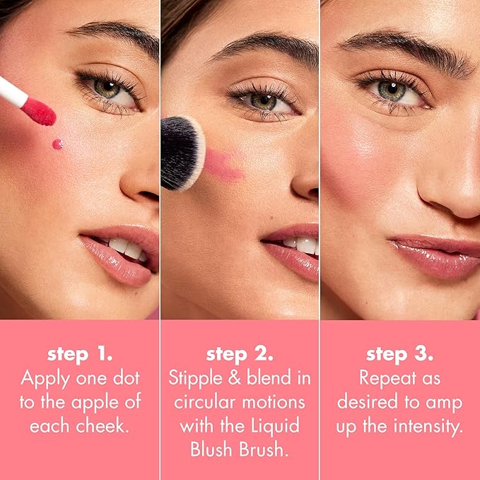 e.l.f. Camo Liquid Blush, Long-lasting Liquid Blush For High-pigment Color, Creates A Soft, Dewy Finish, Vegan & Cruelty-free, Coral Crush-VivaGrace Women