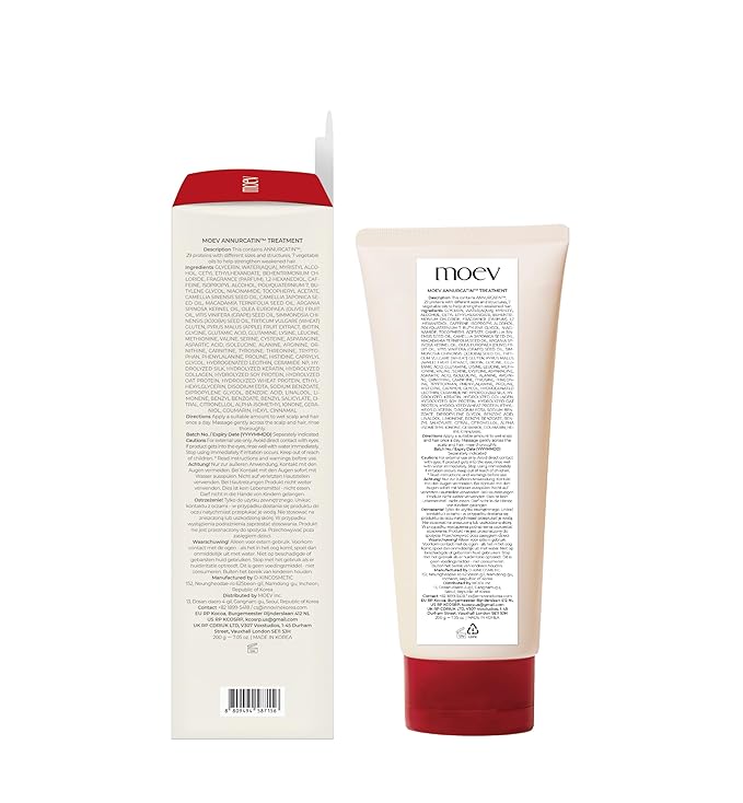 MOEV ANNURCATIN Hair Treatment Mask, Korean Wash-Off Hair Care Mask Apple Deep Damage Conditioner Sulfate-Free with Thickening Moisturizing for Damaged Thin Dry Hair, 6.76 fl.oz. (Apple & Vanilla)-VivaGrace Women