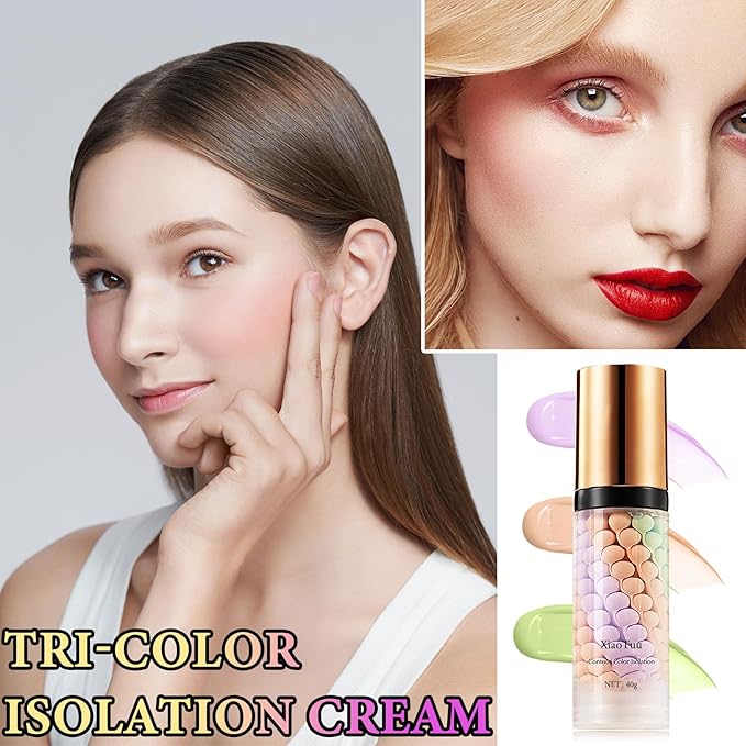 Color Correcting Facial Serum,Isolation Cream,Pore Primer,Invisible Pore,Skin Tone Correcting,Moisturizing Concealer Foundation Face Makeup Brightening Primer Base-VivaGrace Women