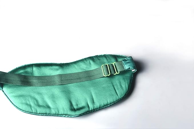 Silk Heated Sleep Eye Mask for Dry Eyes - Stye Treatment Graphene Eye Patches Hot Compress for Eyes, Relieves Dark Circles and Under-Eye Puffiness Belpharitis, Breathable eyeshade for Women Green-VivaGrace Women