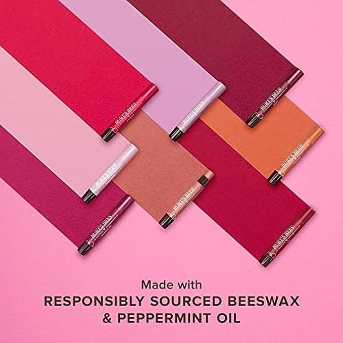 Burt's Bees Shimmer Lip Tint Easter Basket Stuffers, Tinted Lip Balm Stick, Moisturizing for All Day Hydration with Natural Origin Glowy Pigmented Finish & Buildable Color, Guava (4-Pack)-VivaGrace Women