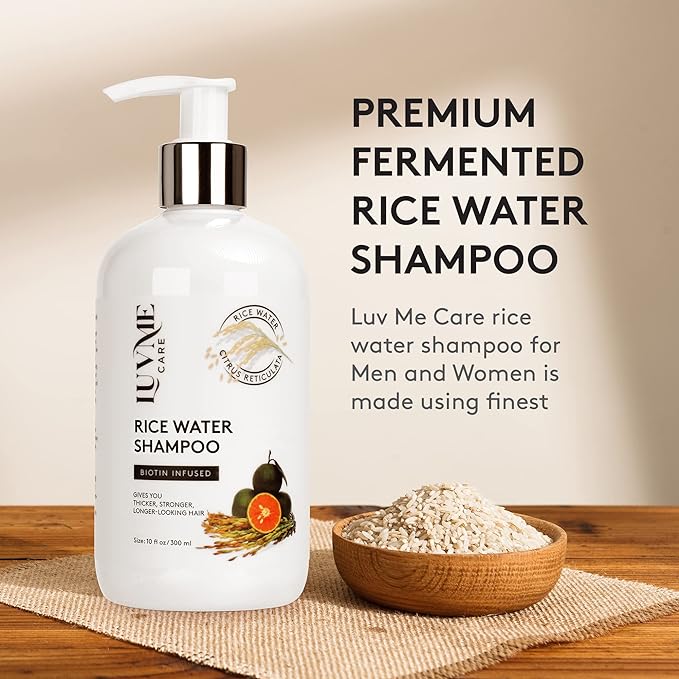 Rice Water Hair Growth Shampoo with Biotin - Hair Shampoo for Thinning Hair and Hair Loss, All Hair Types, Men and Women 10 Fl Oz-VivaGrace Women