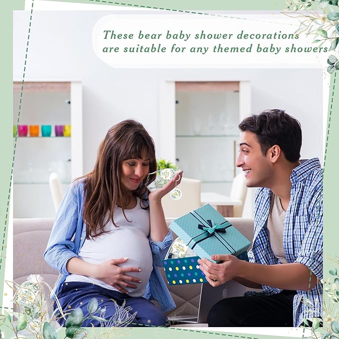 60 Sets 360 Pcs Lip Balm Soap Keychain Favors Eucalyptus Greenery Baby Shower Favors with Organza Bag Gift Card Faux Eucalyptus Greenery for Baby Shower Gift Gender Reveal Guest Prize-VivaGrace Women