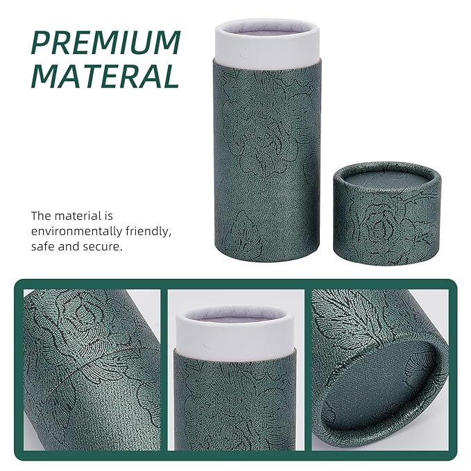 NICENEEDED 10 Pcs Empty Kraft Paper Jar, 30ml Cardboard Boxes, Essential Oil Bottle Packaging Box Round Paper Cardboard Case Gift Tube Container for Pencils Tea Caddy Coffee Cosmetic Crafts-VivaGrace Women