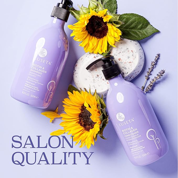 Luseta Biotin Shampoo and Conditioner for Hair - Thickening Shampoo for Thinning Hair - Infused with Argan Oil to Repair Damaged Dry Hair - Sulfate Free Paraben Free-2 x 16.9 fl oz-VivaGrace Women