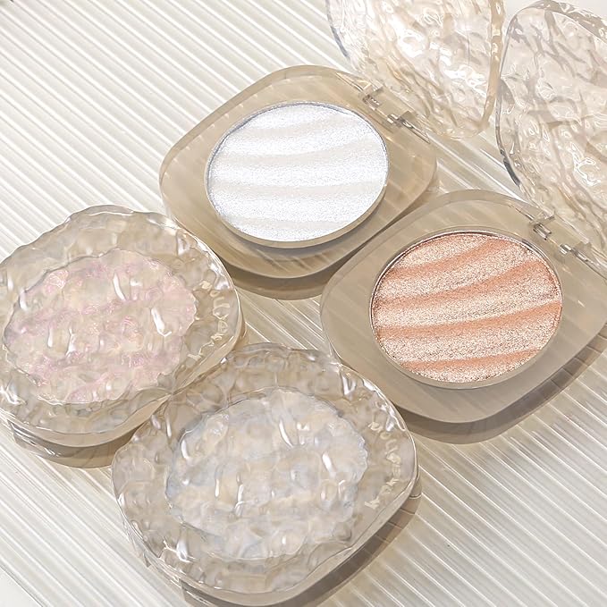 Boobeen Highlighter Makeup Palette, Long Lasting Glow Shimmer Illuminator Contour Powder for Face Radiant Glow-VivaGrace Women
