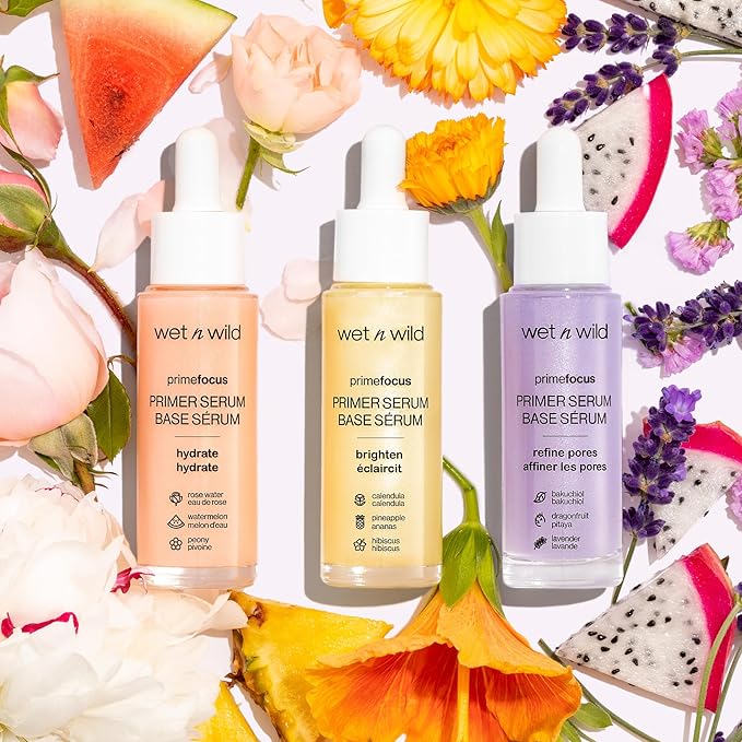 wet n wild Prime Focus Primer Serum for Face, Hydrating for Dry Skin, Makeup Primer Serum-VivaGrace Women