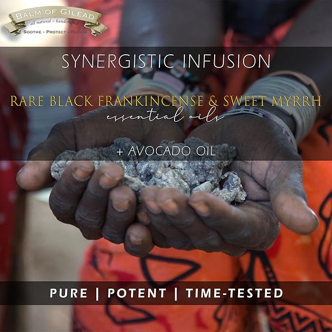 BALM OF GILEAD Neuropathy Frankincense & Sweet Myrrh Therapeutic Rubbing Oil - Instant Diabetic's & Autoimmune Dry Skin Relief & Repair, 2 fl oz-VivaGrace Women