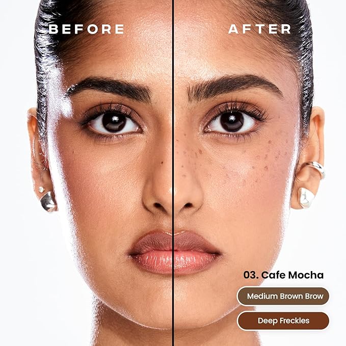 Sacheu Brow & Freckle STAY-N Tinted Eyebrow Gel & Faux Freckle Pen — 2-in-1 Longwear Water Resistant Brows Tint, Cruelty-Free & Vegan, Cafe Mocha-VivaGrace Women