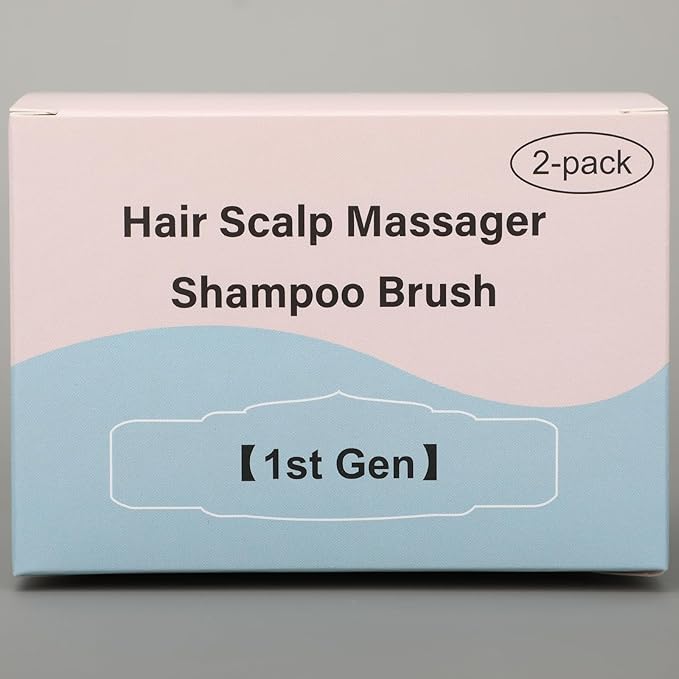 FREATECH 2-Pack Wheat Straw Hair Scalp Massager Shampoo Brush with Silicone Bristles for Hair Growth and Dandruff, Scalp Scrubber Head Exfoliator for Wet & Dry Use, Women Men Kids-VivaGrace Women