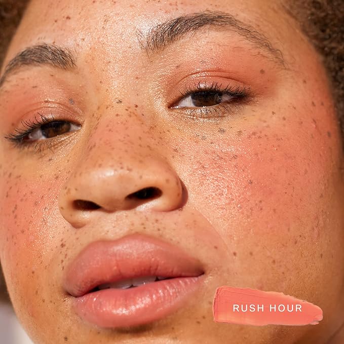 Tower 28 Beauty BeachPlease Cream Blush for Cheeks and Lips - Multi-Purpose Lip and Cheek Tint in Sun-Kissed Peach Blush - for Sensitive Skin – Color RUSH HOUR, Luminous Finish-VivaGrace Women