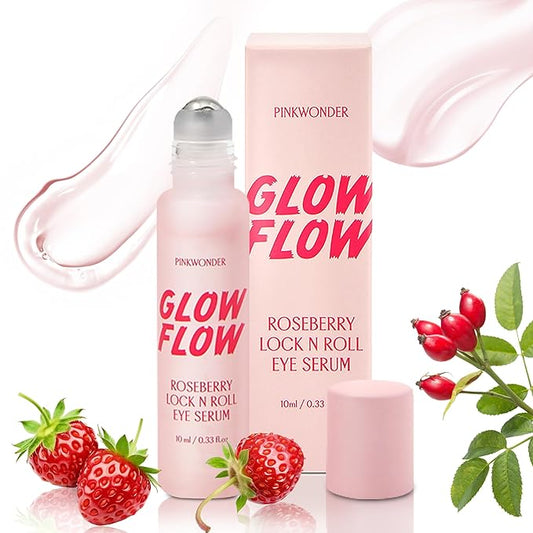 Glow flow roseberry lock n roll Eye serum (0.33fl. oz.) | Anti-Aging Eye Care, Collagen Boosting-VivaGrace Women