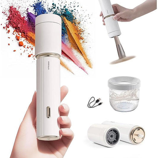 Electric Makeup Brush Cleaner & Dryer Machine, Upgraded Patented Universal Collar Fits 99% of Brush Shapes, Deep Clean & Quick Dry, Rechargeable & Portable for Travel & Home Use, Gift-VivaGrace Women