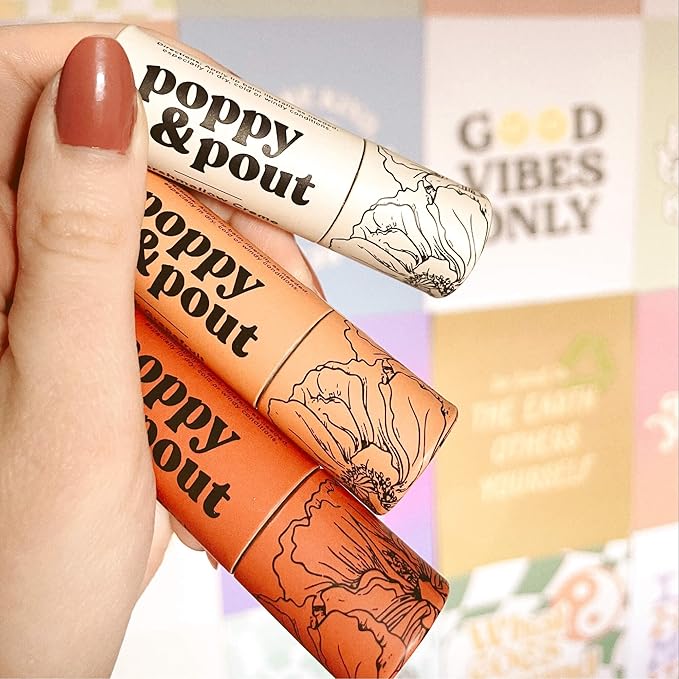 Poppy & Pout Marshmallow Creme Jumbo Lip Balm | All Natural Lip Balms & Moisturizers | Hydrates with Beeswax, Vitamin E, Organic Coconut Oil | Cruelty-Free | Lip Balm in Recyclable Cardboard Tube-VivaGrace Women