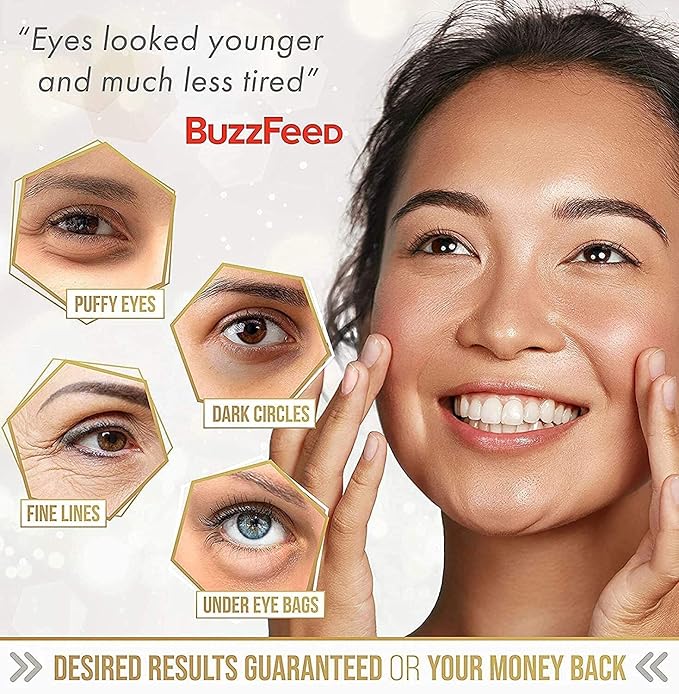 DERMORA 24K Gold Eye Mask Puffy Eyes and Dark Circles Treatments Look Less Tired-VivaGrace Women