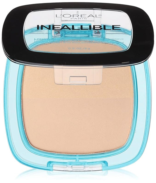 L'Oréal Paris Infallible Pro Glow Pressed Powder, Natural Beige, 0.31 oz.-VivaGrace Women