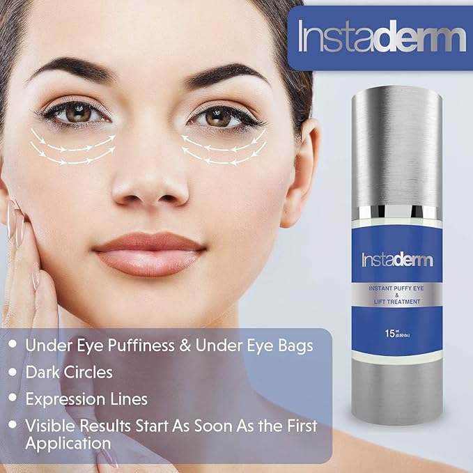Instant Puffy Eye & Lift Treatment – Removes Under Eye Bags & Puffiness. Eliminate Dark Circles & Wrinkles. Naturally Ageless Hydrating Cream. Disappears Before Your Eyes Within Minutes.-VivaGrace Women