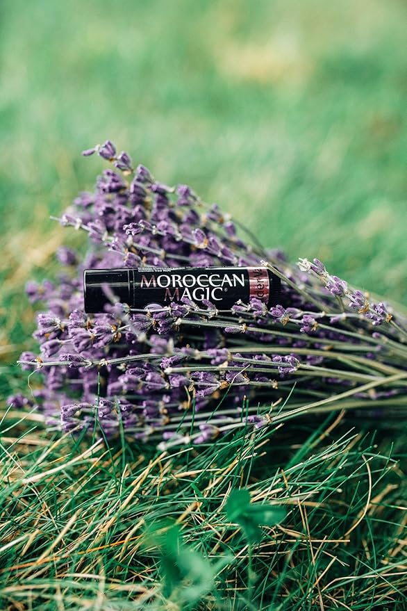 Moroccan Magic Organic Lavender Vanilla Lip Balm 3 Pack | Ultra-Hydrating Argan & Essential Oil Lip Moisturizer + Vitamin E | Natural Chapstick for Dry Lips | Smooth, Non-Toxic | Organic Lip Balm-VivaGrace Women