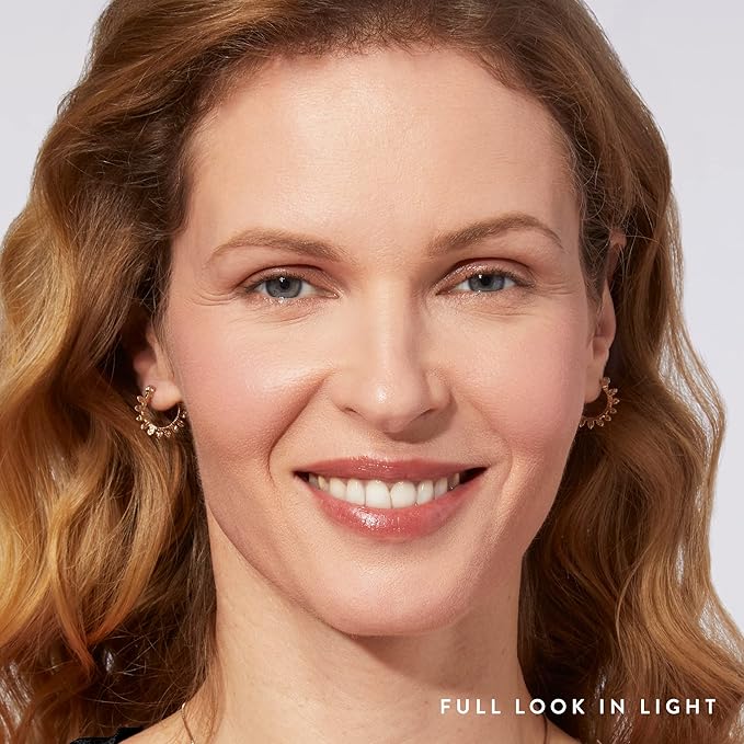 Blush-n-Glow Kit (3 PC): LAURA GELLER NEW YORK Baked Balance-N-Glow Illuminating CC Powder Foundation Light, Retractable Kabuki Brush, Baked Blush-N-Brighten Pink Grapefruit-VivaGrace Women