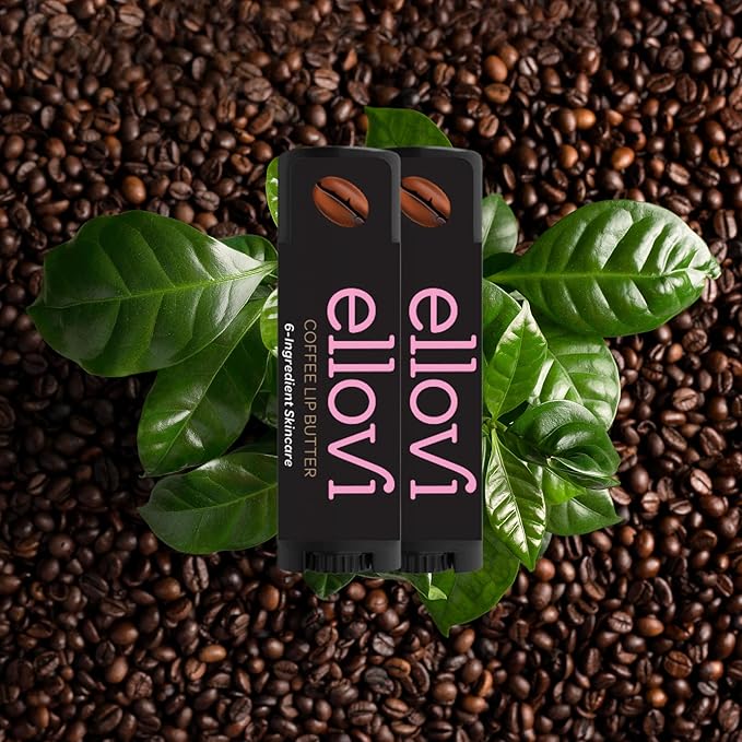 Natural Lip Butter Lip Balm - Coffee - Pure Enough to Eat - Made With Just 6 Vegan Ingredients - Moisturizing Lip Care for All Day Hydration (2-Pack)-VivaGrace Women