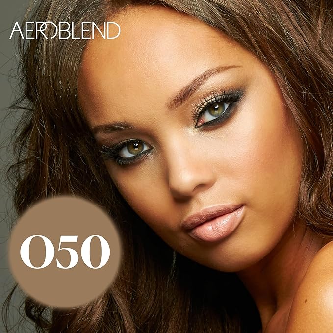 AEROBLEND Airbrush Foundation Makeup (O50) Professional, Water-Based, Buildable, Long-wearing, For all skin types, 1 oz-VivaGrace Women