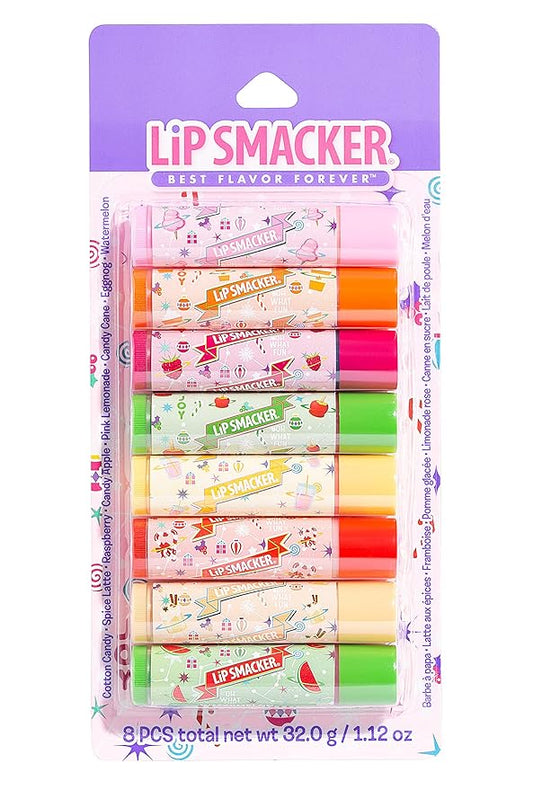 Lip Smacker Holiday Original & Best - 8 Moisturizing Lip Balms, Hydrating & Protecting, Fun Assortment - Vegan - Holiday Original & Best-VivaGrace Women