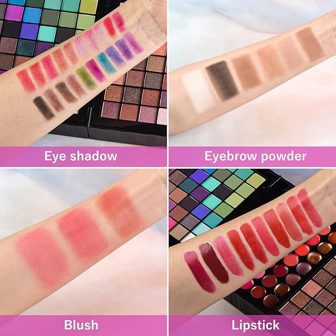 All in One Makeup Kit for Women Full Kit- 177 Color Combination Makeup Set Palette- 119 Eyeshadow,35 Lipstick,6 Powder,14 Concealer,10 Applicators,20 Brushes Set,Make Up Gift Kits for Women Teen Girl-VivaGrace Women